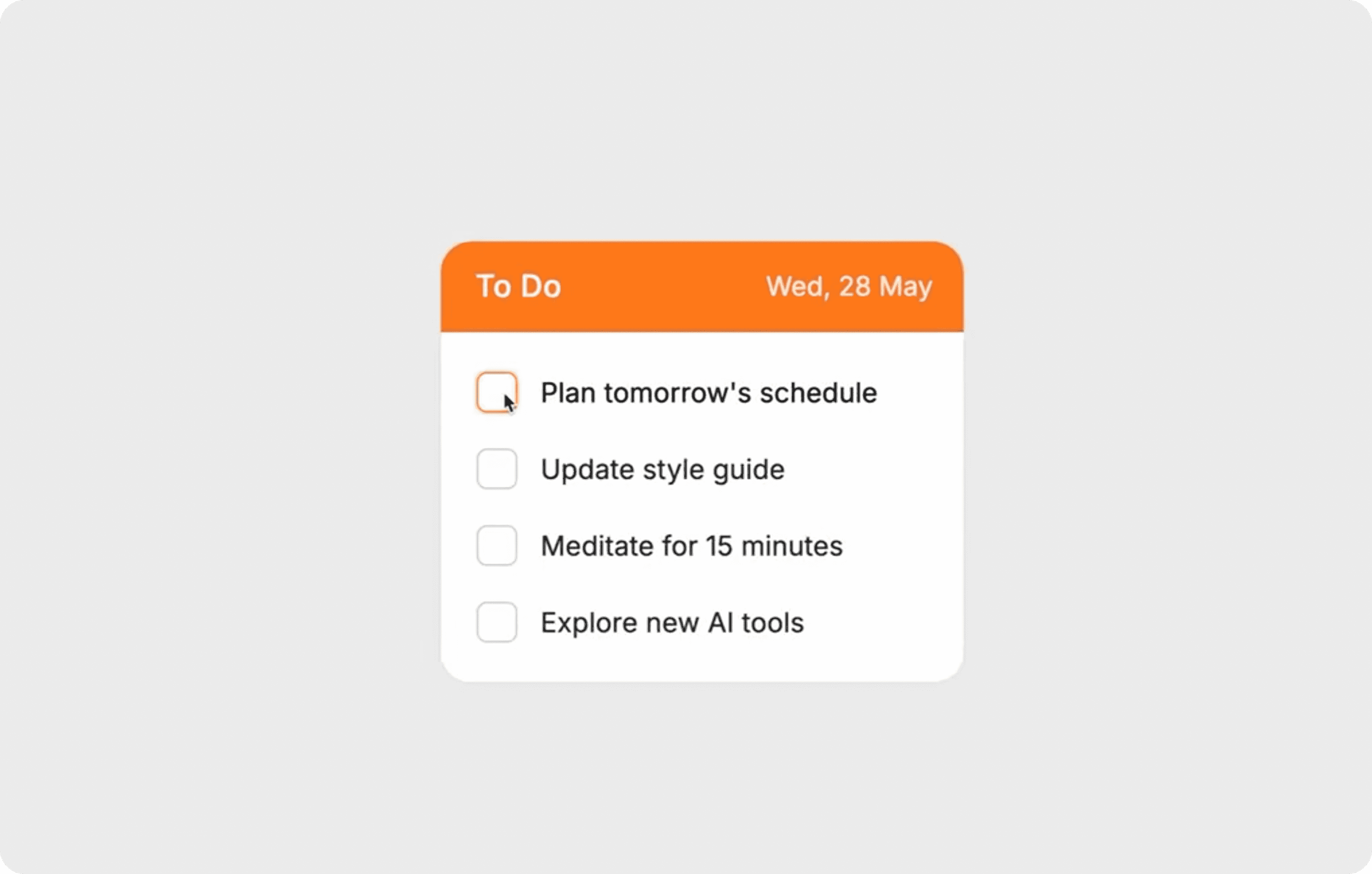 To Do Interaction