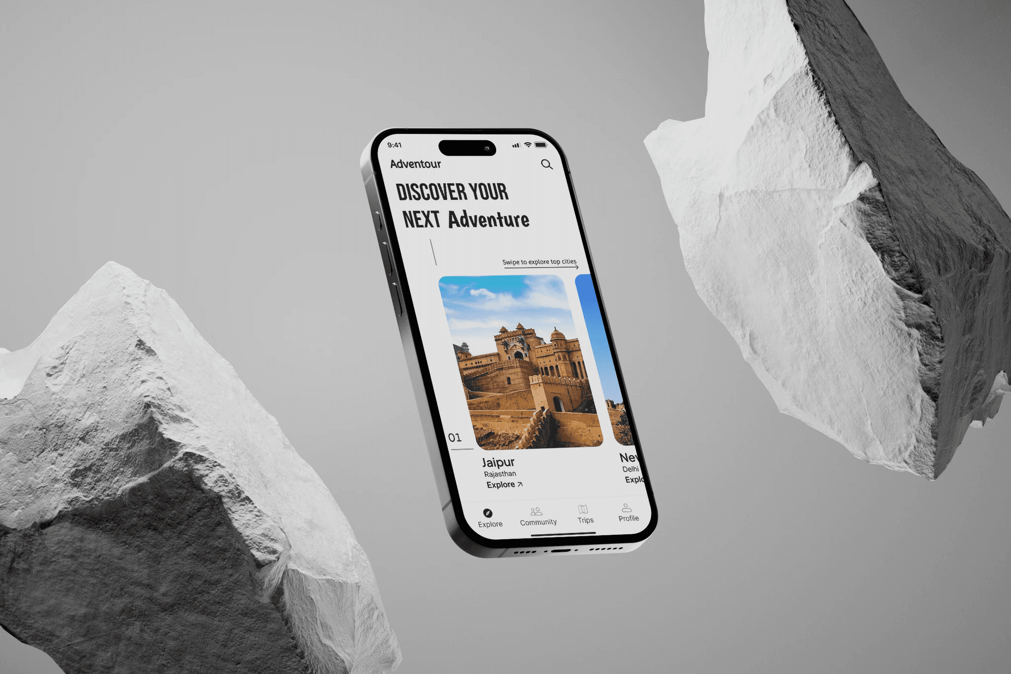 Adventour app screen